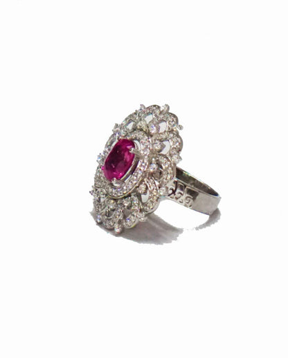 Pink Stone Cocktail Ring