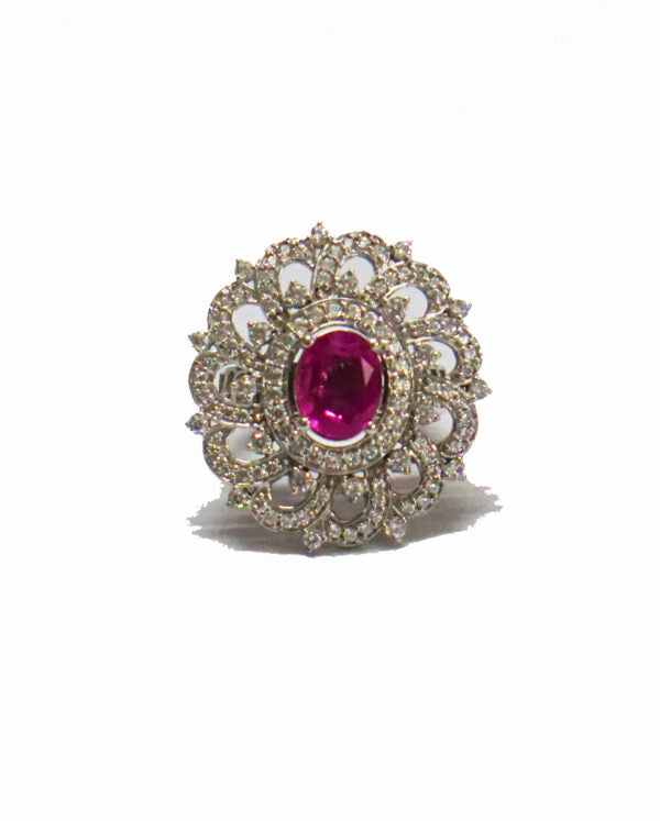 Pink Stone Cocktail Ring