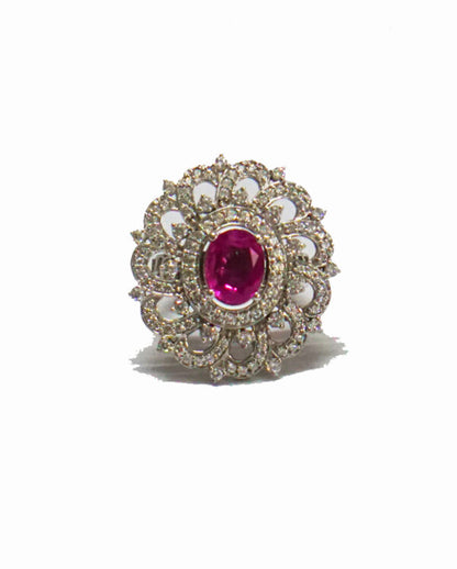 Pink Stone Cocktail Ring