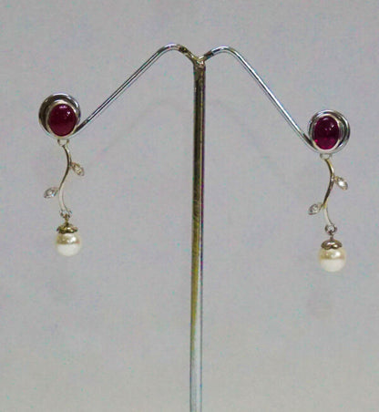 Red Leaf Dangler Earring