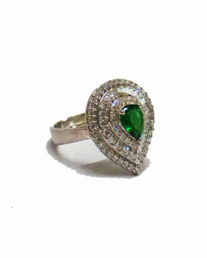 Green Stone Cocktail Ring