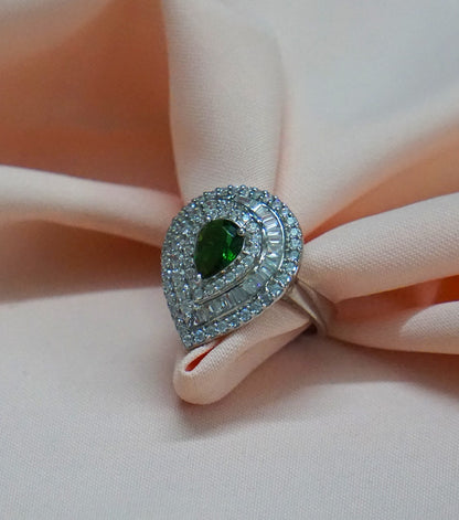 Green Stone Cocktail Ring