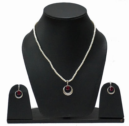 Round O Red Pendant Set