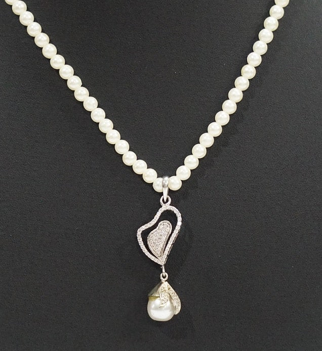 Heart Diamond Necklace Set