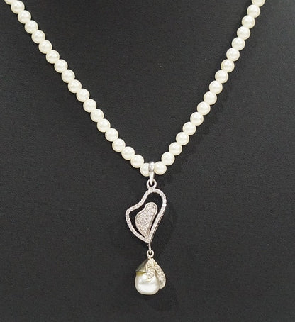 Heart Diamond Necklace Set