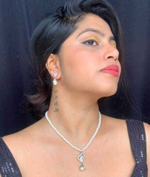 Heart Diamond Necklace Set