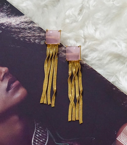 Rose Quartz Chain Dangler