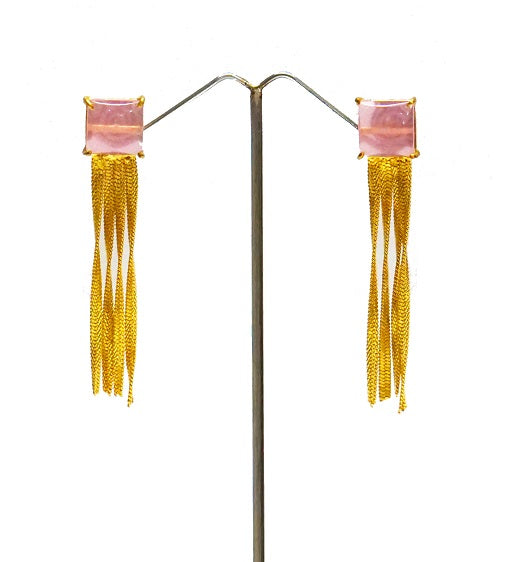 Rose Quartz Chain Dangler