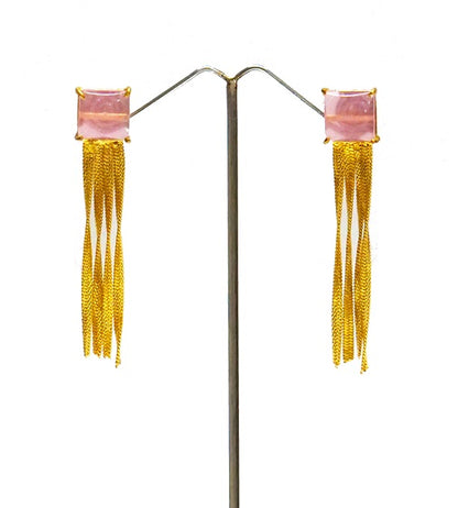 Rose Quartz Chain Dangler