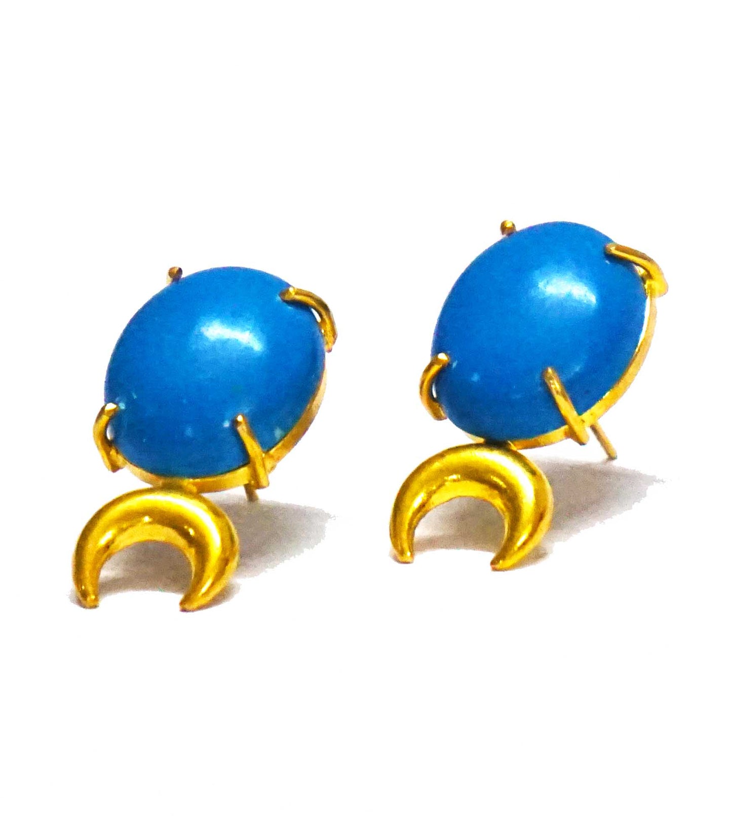 Turquoise Moon Stud