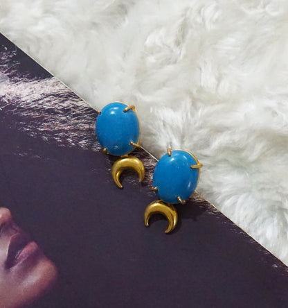 Turquoise Moon Stud
