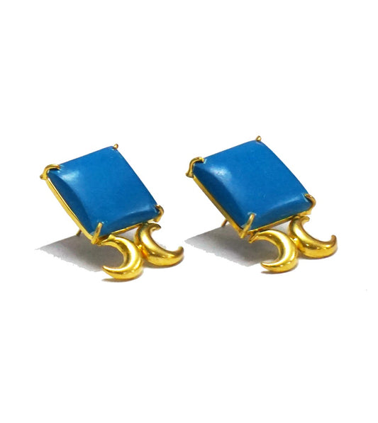 Turquoise Square Stud