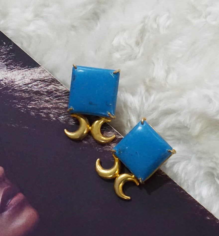 Turquoise Square Stud