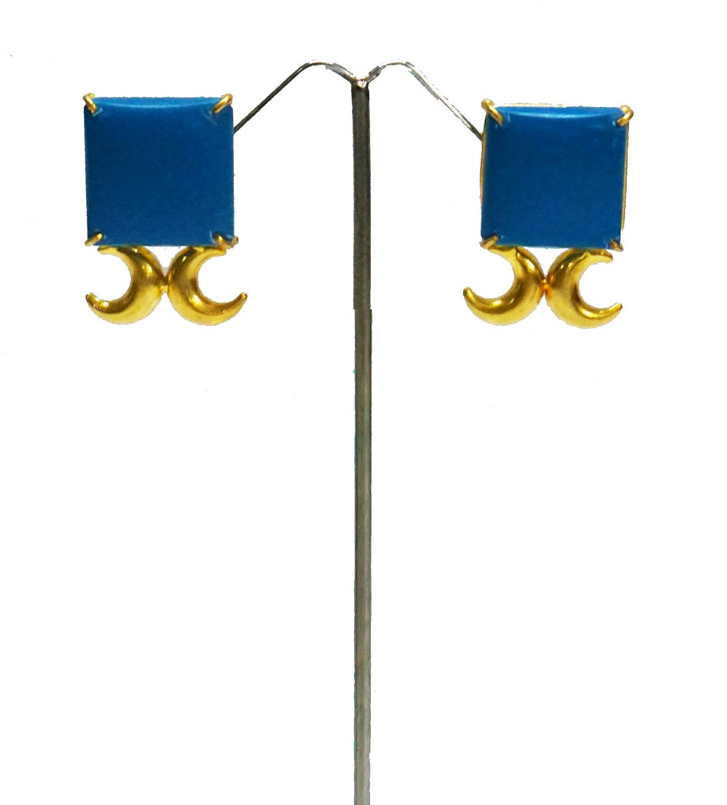 Turquoise Square Stud