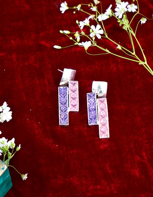 Pink Purple Stone Dangler