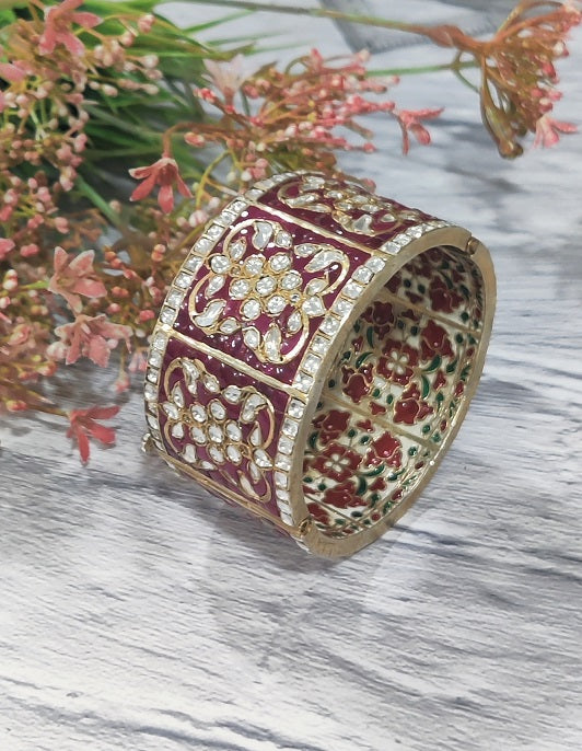 Red Kundan Bridal Bangle