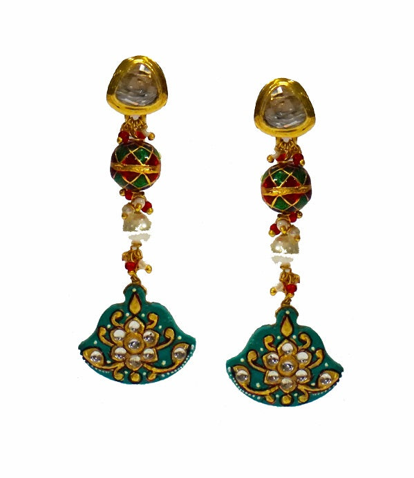 Turquoise Painted Dangler