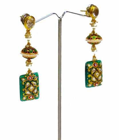 Green Onyx Painted Dangler