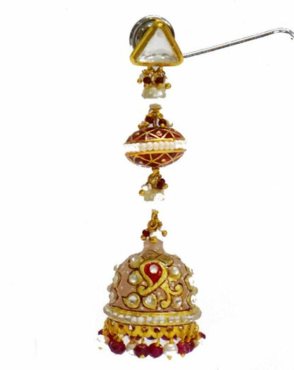 Rose Quartz Painted Jhumka