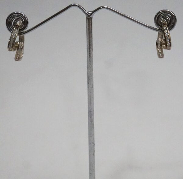 Silver Twisted Dangler Earrings