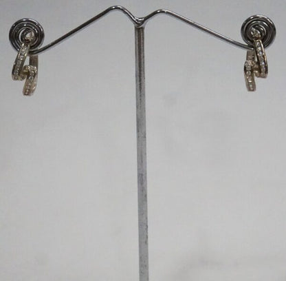 Silver Twisted Dangler Earrings