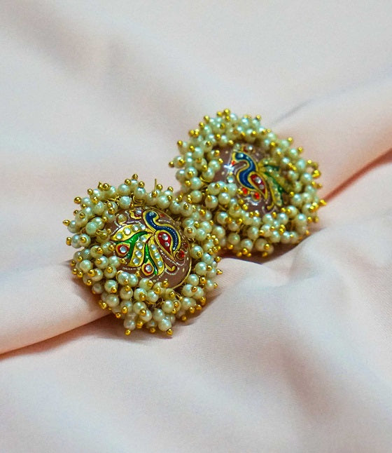Pearl Heaven Rose Quartz Stud