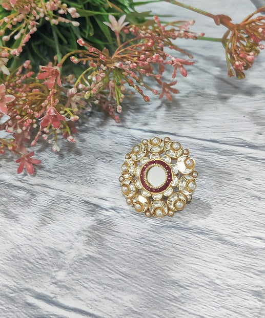 White Mirror Bridal Ring