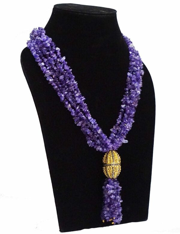 Amethyst Tie Necklace