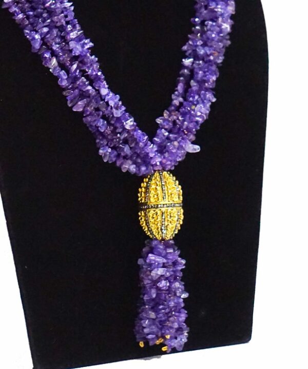 Amethyst Tie Necklace