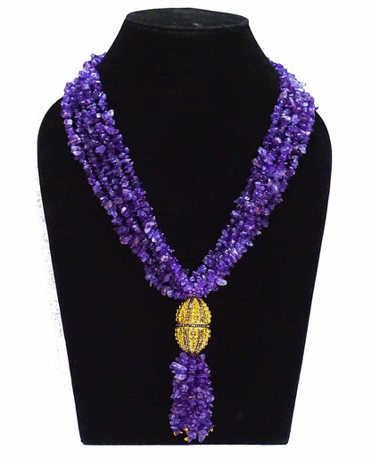 Amethyst Tie Necklace