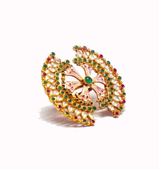 Pink City Meenakari Ring