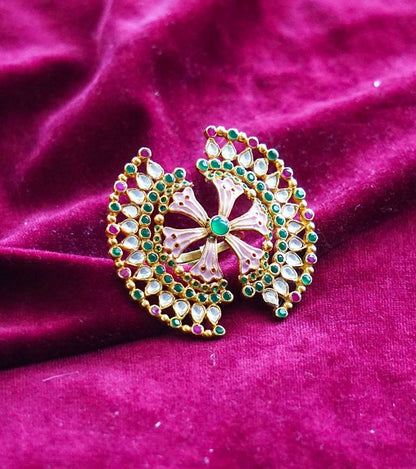 Pink City Meenakari Ring
