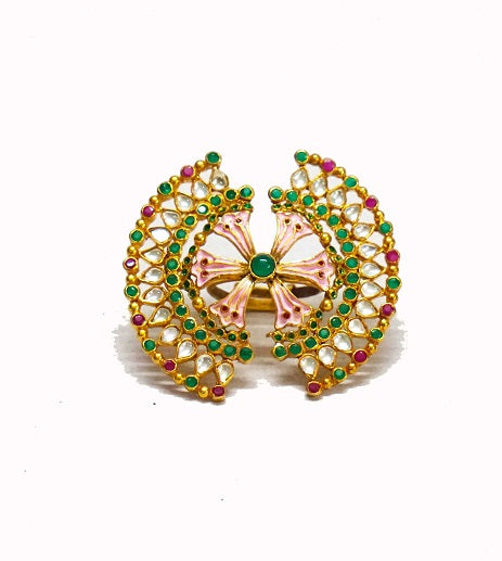 Pink City Meenakari Ring
