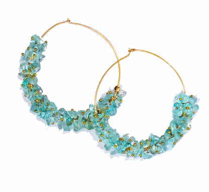 Aquamarine Round Dangler