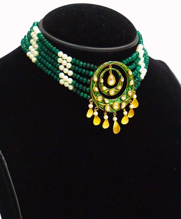 Green Meenakari Chokar