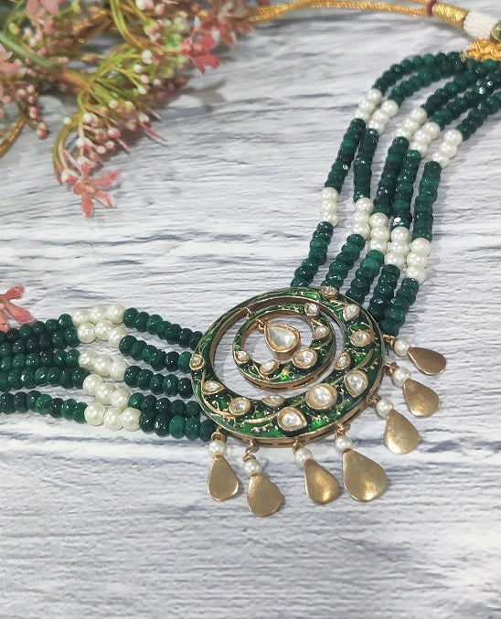 Green Meenakari Chokar