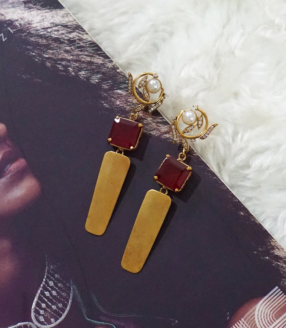Red Onyx Flora Dangler