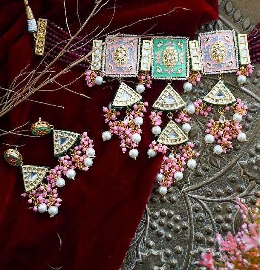 Alankar Pink Meenakari Princess Set