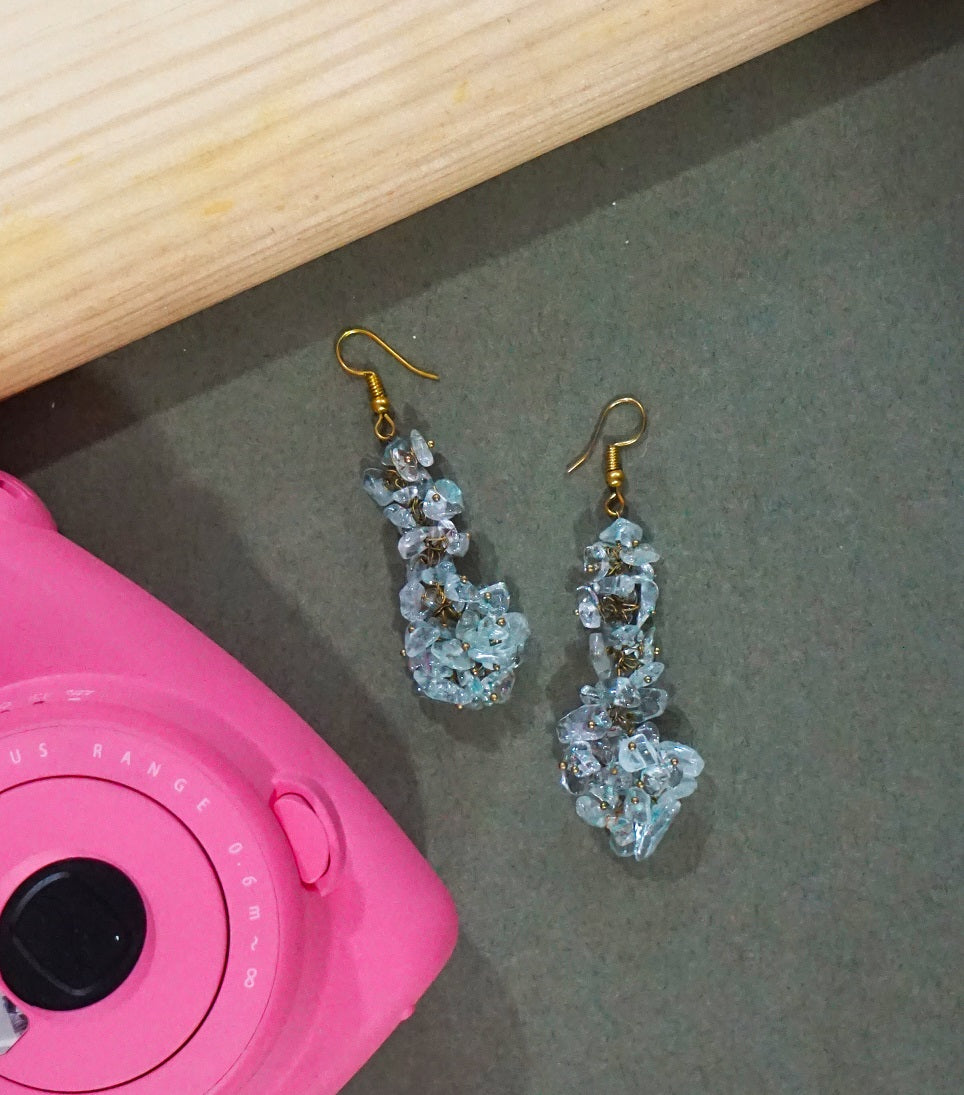 Aquamarine Cluster Dangler