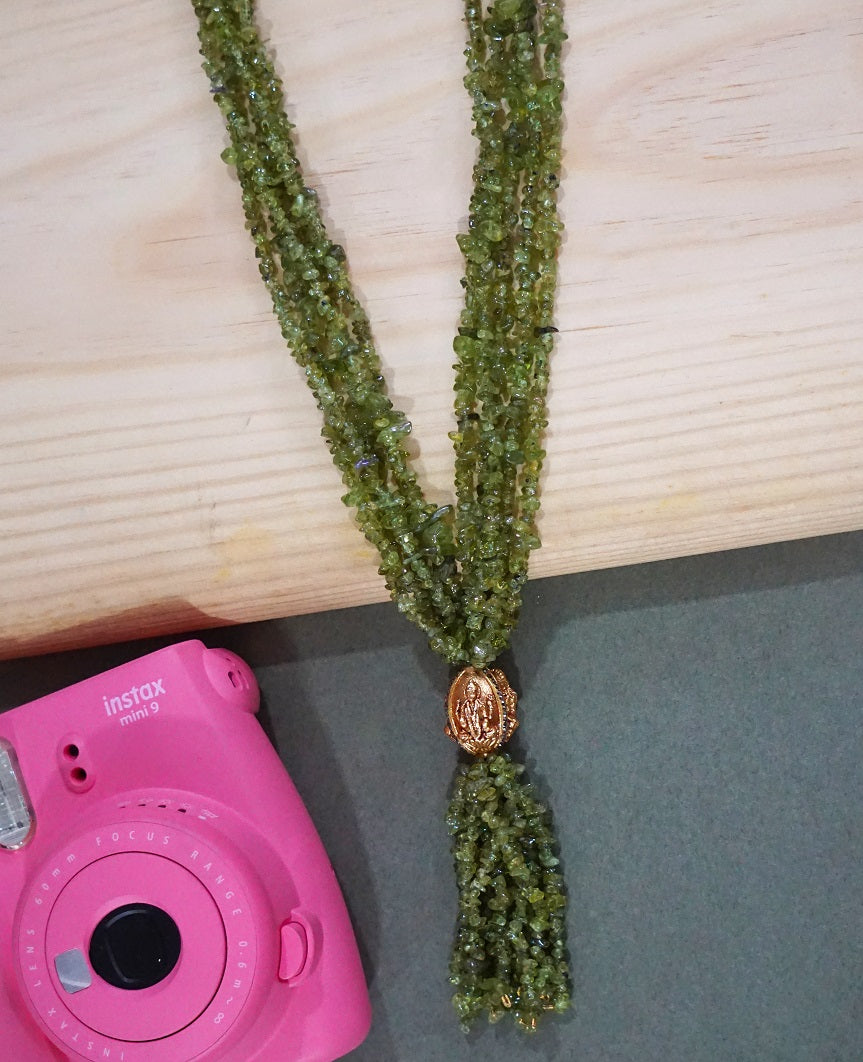 Aventurine Green Opera Necklace