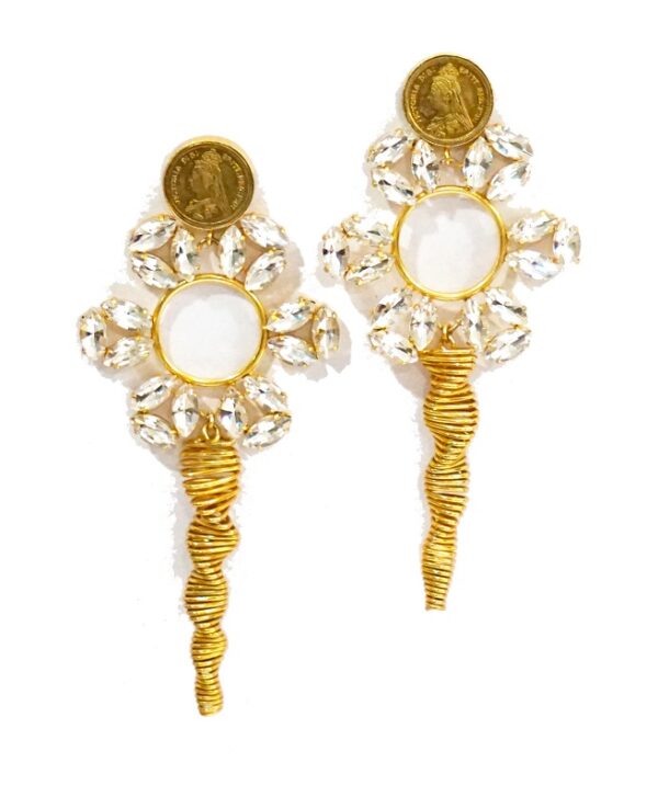 Antique Stone Spiral Dangler