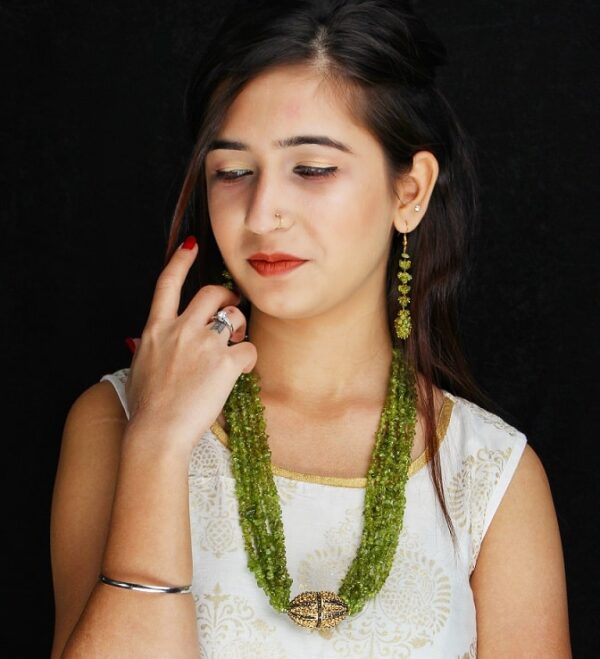 Aventurine Green Opera Necklace
