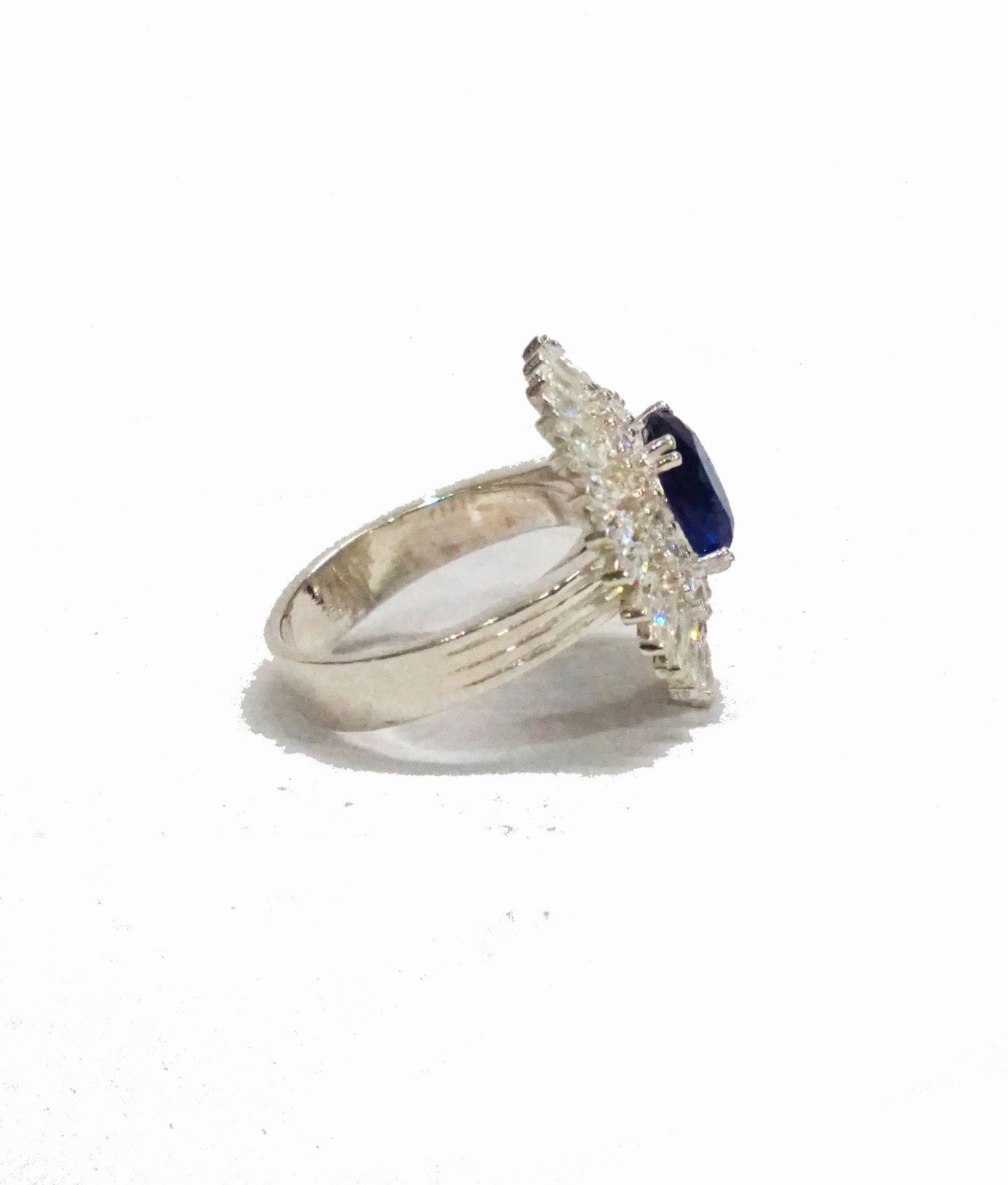 Blue Oval Cocktail Ring