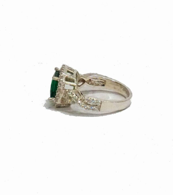Green Mounted Cocktail Ring