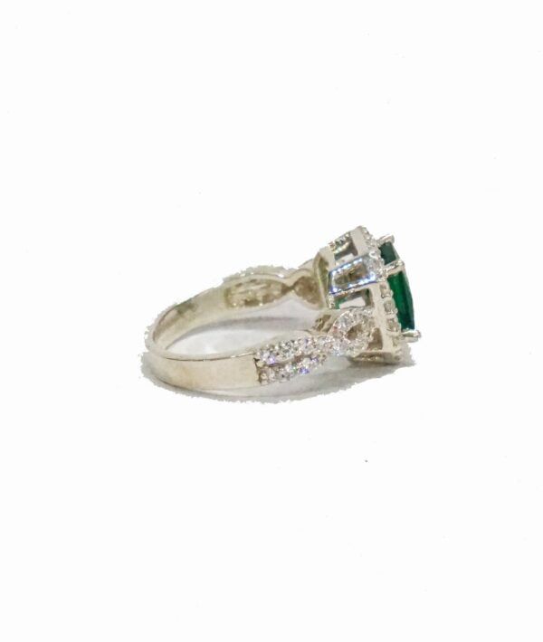 Green Mounted Cocktail Ring