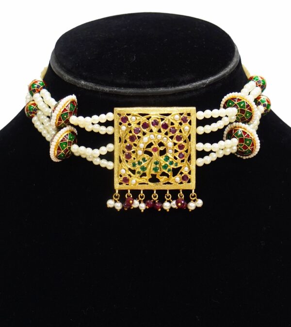 Aari Square Designer Necklace Set