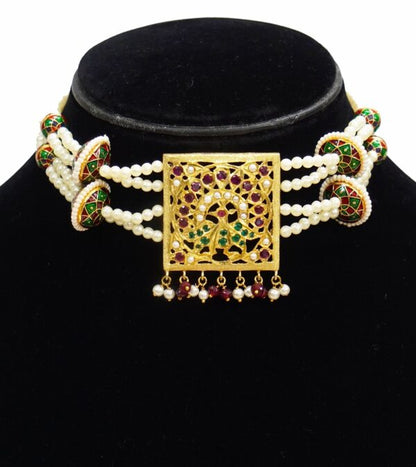 Aari Square Designer Necklace Set