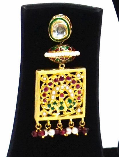 Aari Square Designer Necklace Set