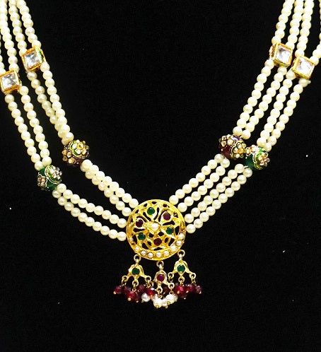 Aari Pearl Designer Necklace Set