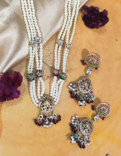 Aari Pearl Designer Necklace Set
